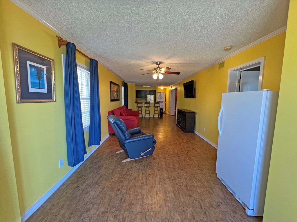 dining/family room with extra refrigerator